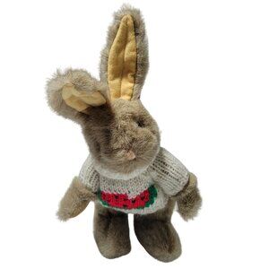 Great American Fun Bunny Rabbit Plush Watermelon Sweater Wire Ears Jointed Toy